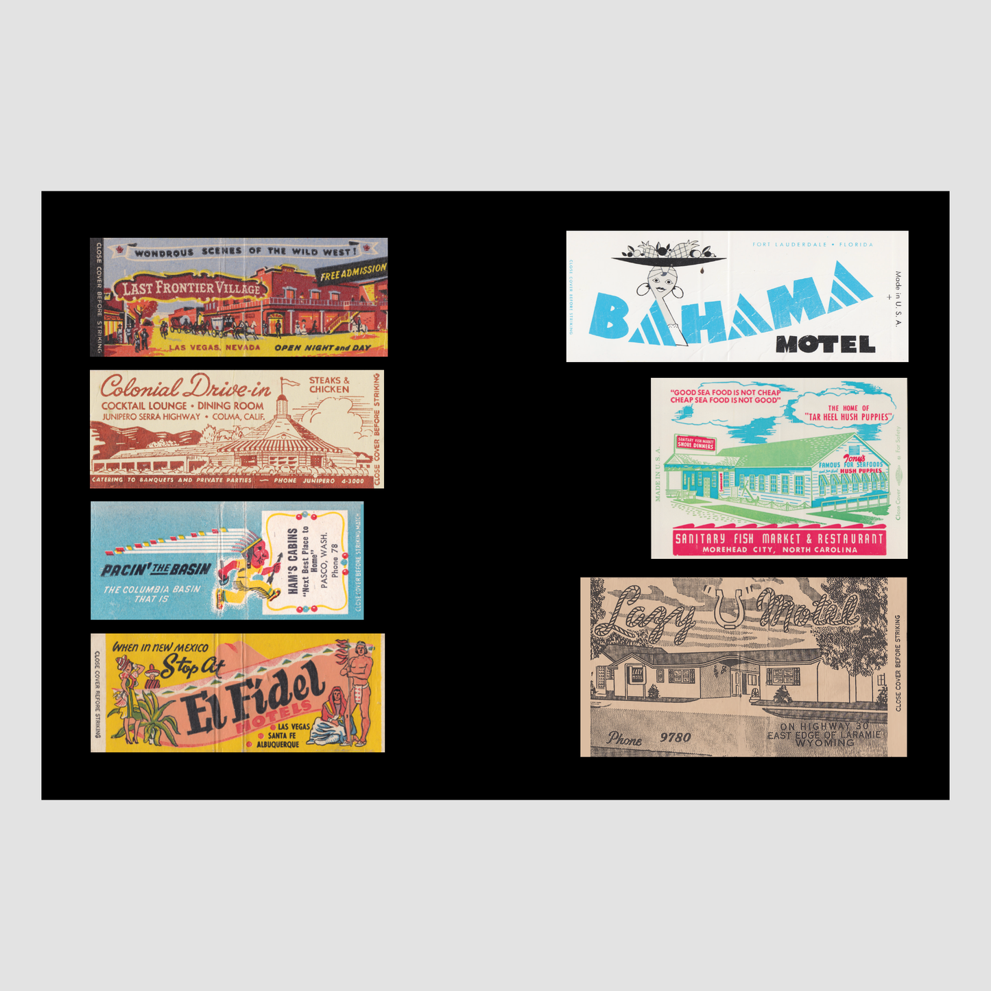 Matchbooks from U.S.A.