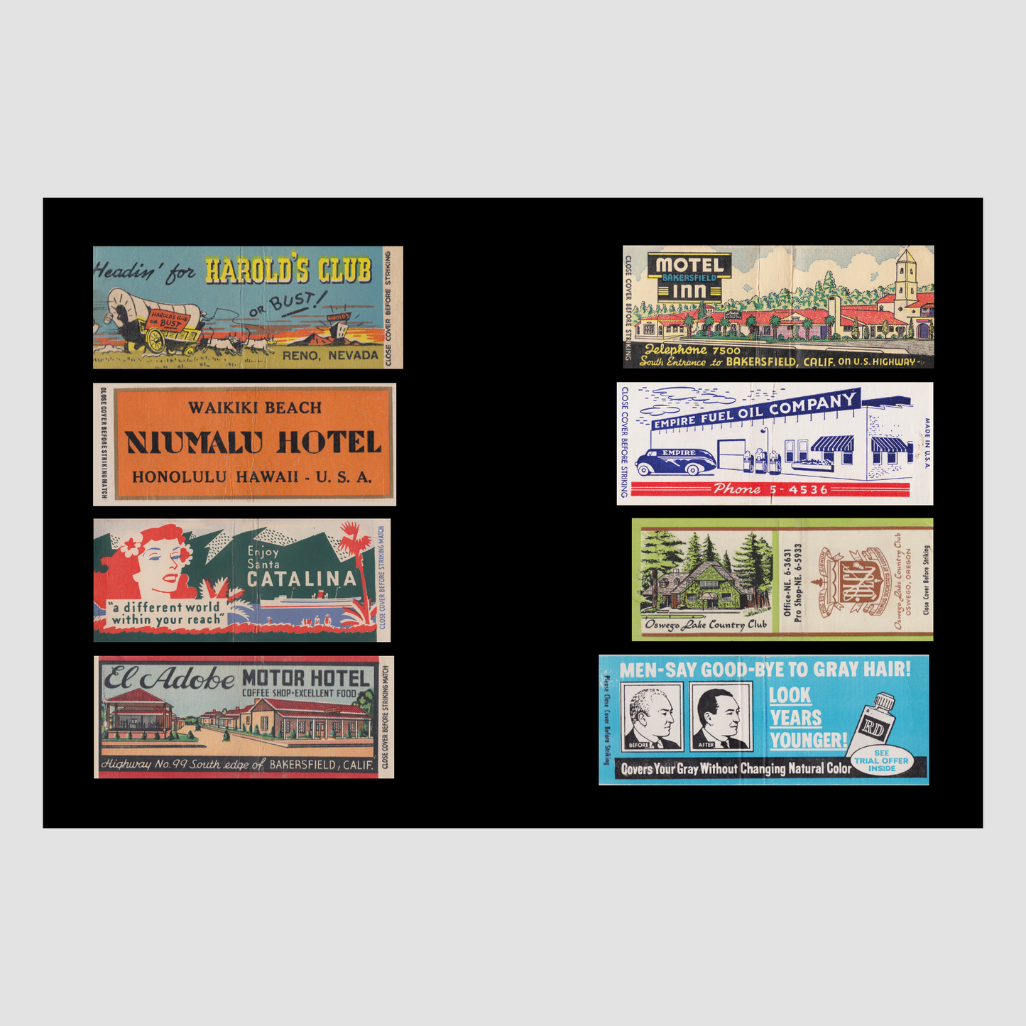 Matchbooks from U.S.A.