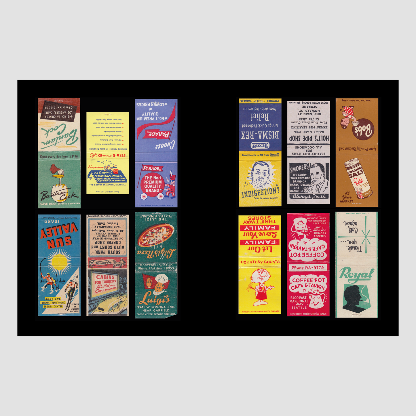 Matchbooks from U.S.A.