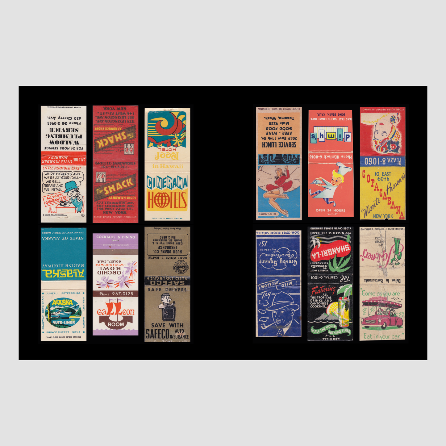 Matchbooks from U.S.A.