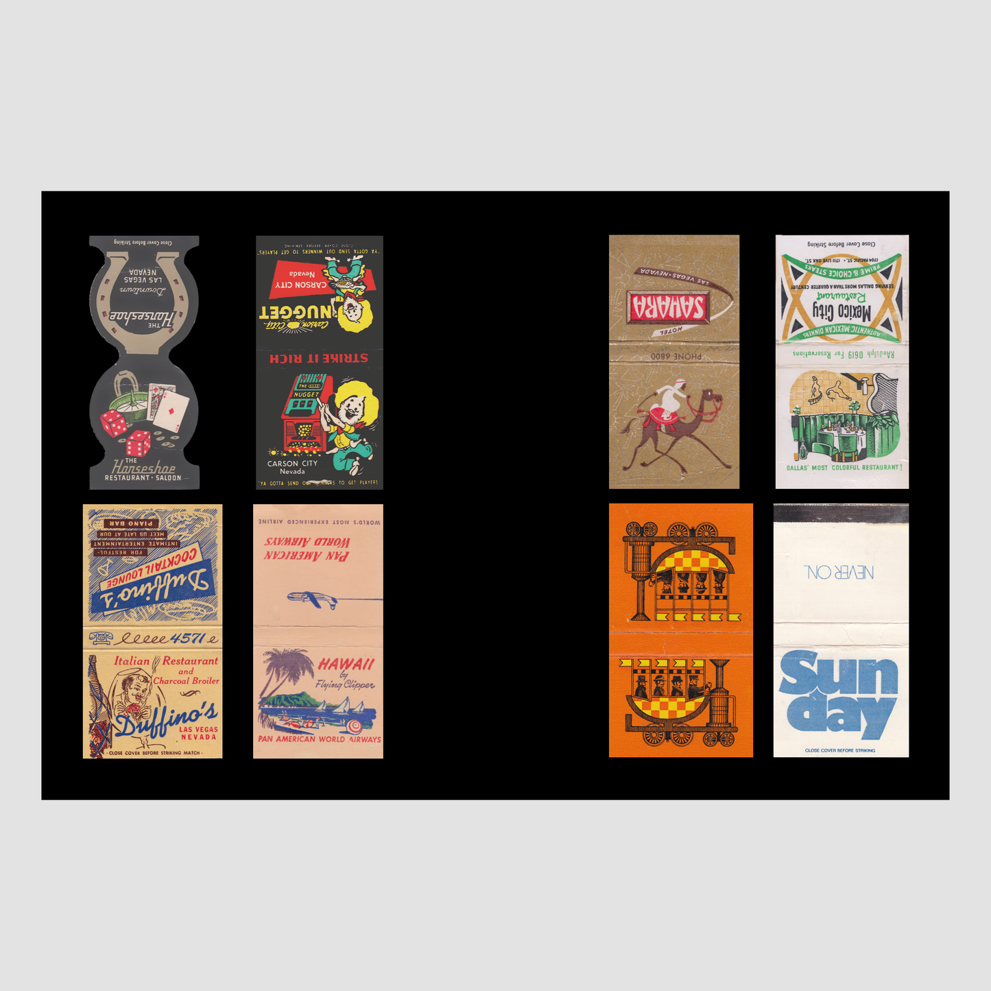 Matchbooks from U.S.A.