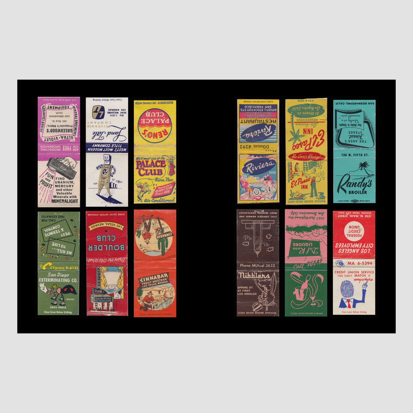 Matchbooks from U.S.A.