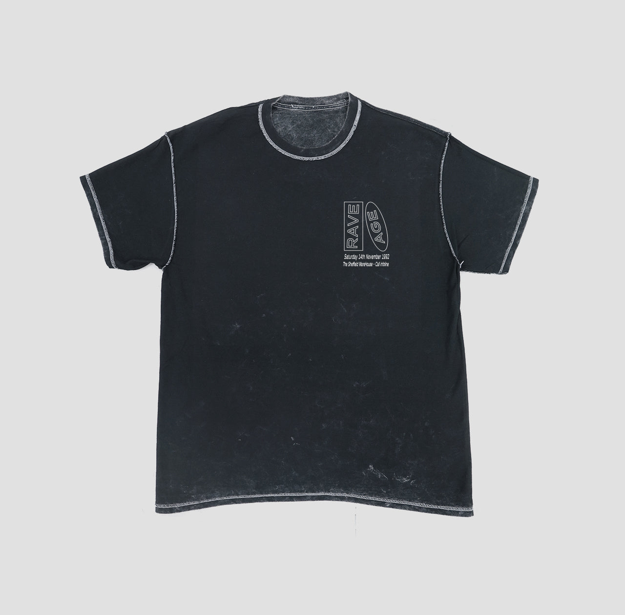 T-shirt - Acid Washed Reversible T-shirt