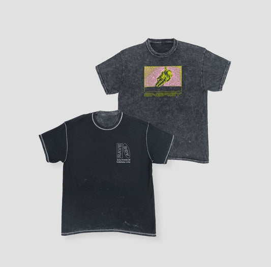 Acid Washed Reversible T-shirt - product_vendor - Mamama / Masala Noir